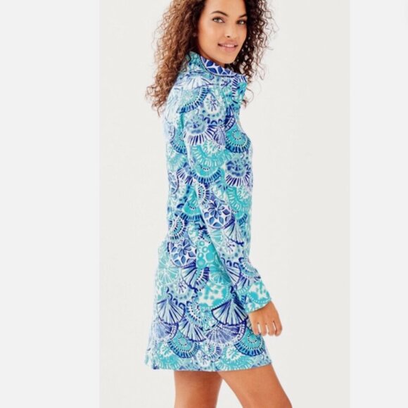 Lilly Pulitzer UPF 50+ Captain Popover TURQUOISE OASIS Dress - Picture 2 of 8